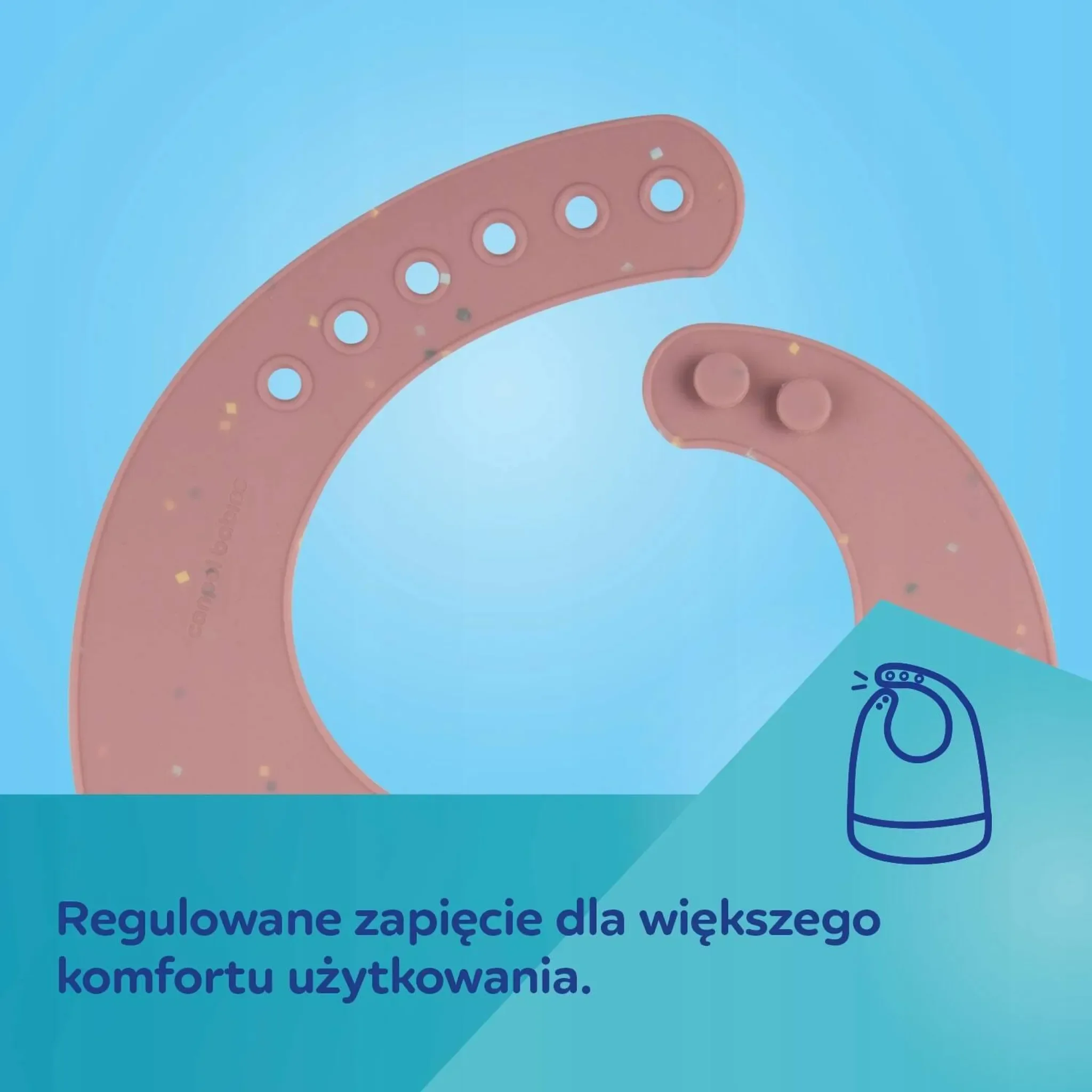 Canpol Babies wasserdichtes Silikonlätzchen mit Tasche 4m+ – Grau